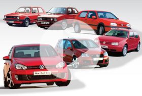 6x VW Golf GTI – 35. narozeniny Golf generace