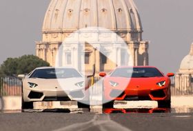 Lamborghini Aventador v Římě – video