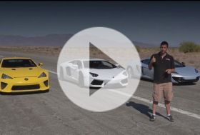 Aventador vs Veyron vs LFA vs MP4-12C – video